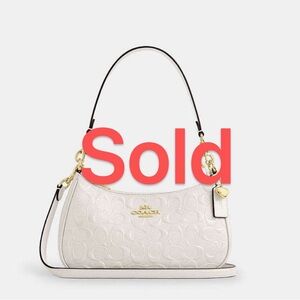 ‼️L AST One NWT Coach Teri Shoulder Bag In Signature Leather With Heart Charm